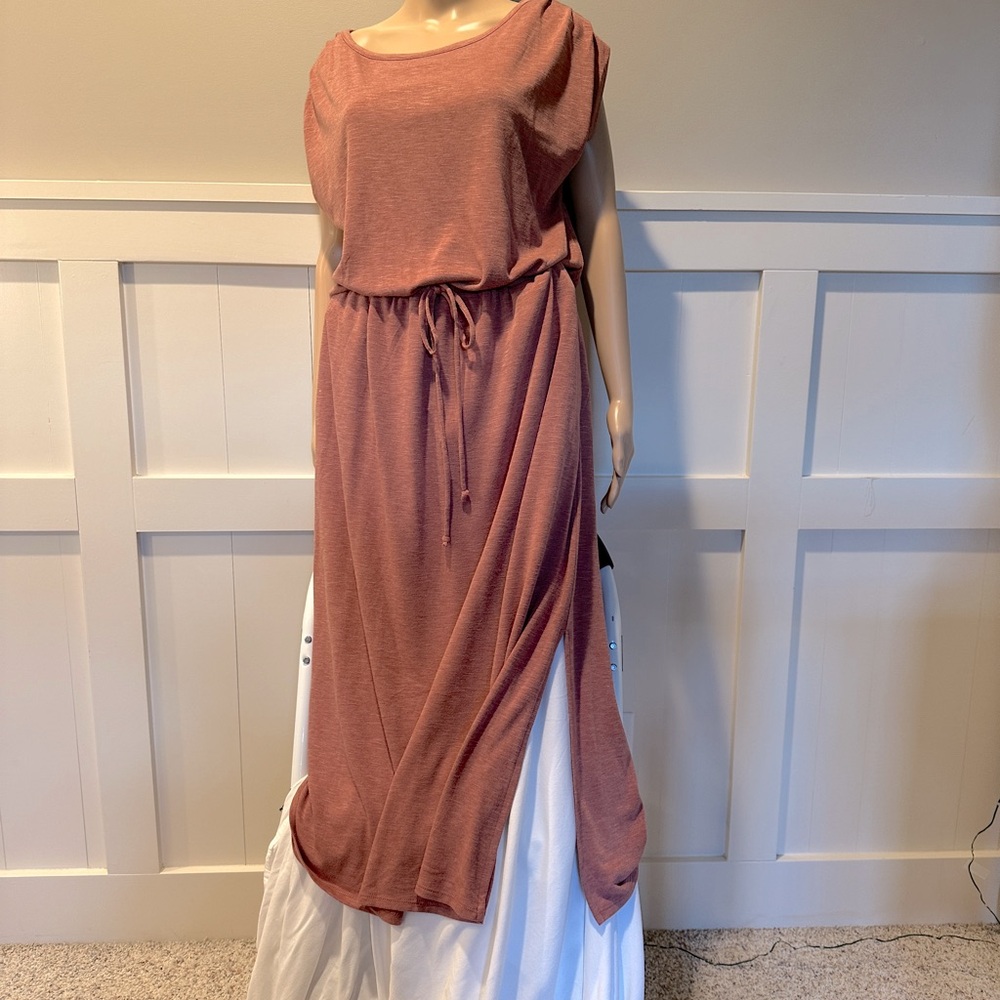1X Soft pink maxi dress